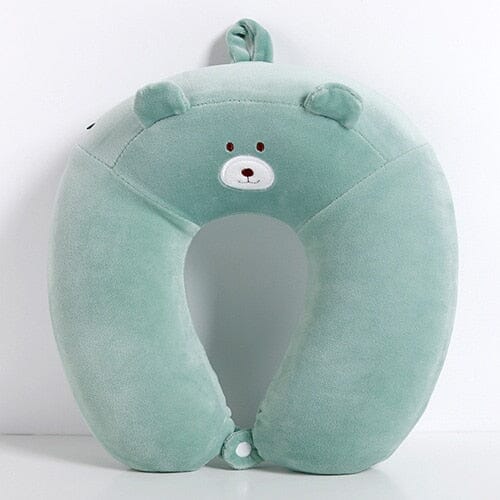 Coussin de Voyage Mémoire de Forme Enfant Ours - Explorer en tout confort