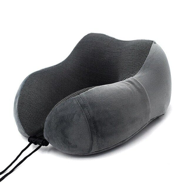 Coussin de Voyage Mémoire de Forme Gris - Édition Voyageurs