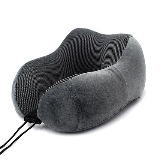 Coussin de Voyage Mémoire de Forme Gris - Édition Voyageurs