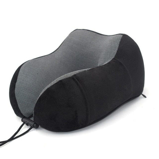 Coussin de Voyage Mémoire de Forme - Noir - Édition Voyage Luxe
