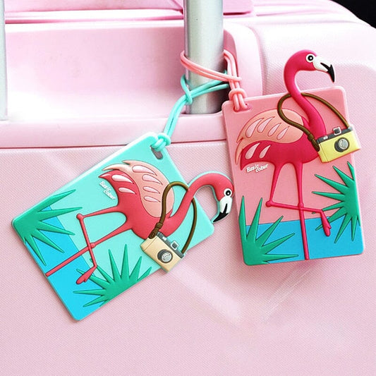 Étiquette Bagage - Flamingo Traveler