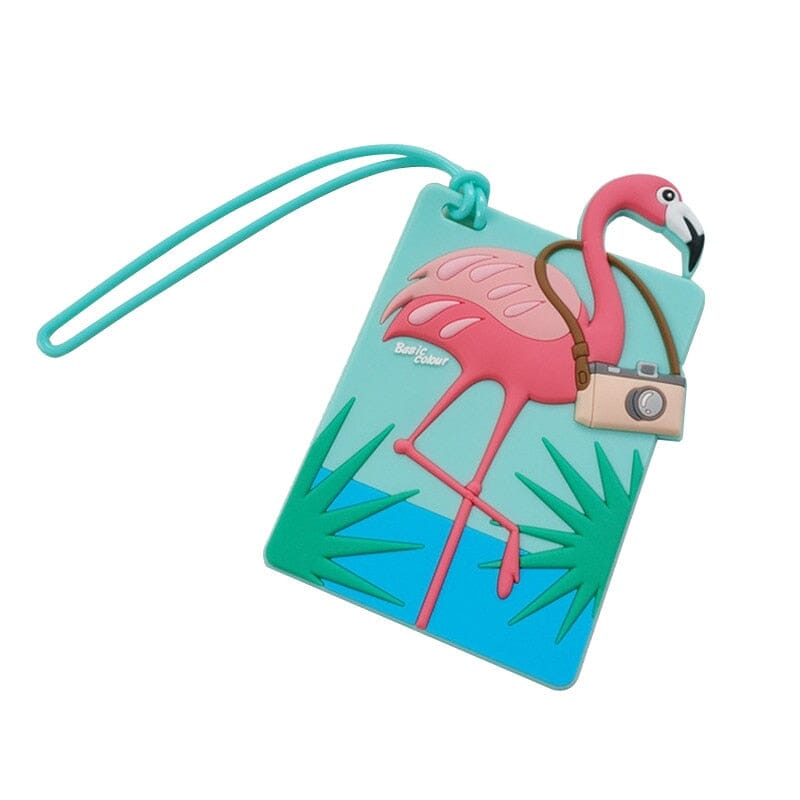 Étiquette Bagage - Flamingo Traveler