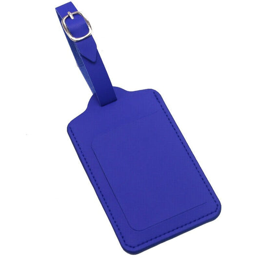 Étiquette Bagage - Style Voyage en Rectangle Bleu Marine