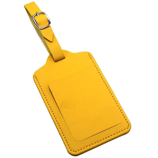 Étiquette Bagage - Rectangle Jaune Aventure
