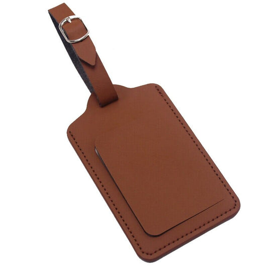 Étiquette de Bagage - Rectangulaire Marron