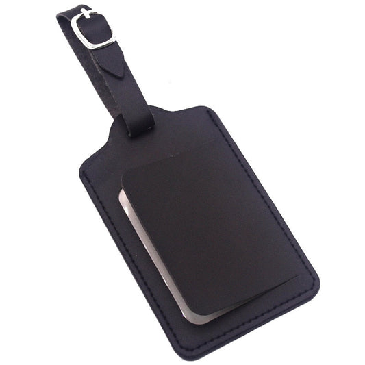 Étiquette Bagage - Rectangulaire en Noir