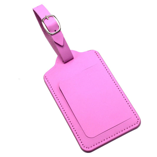 Étiquette de Bagage - Rectangulaire Rose