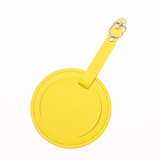 Étiquette Bagage - Voyage Rond Jaune