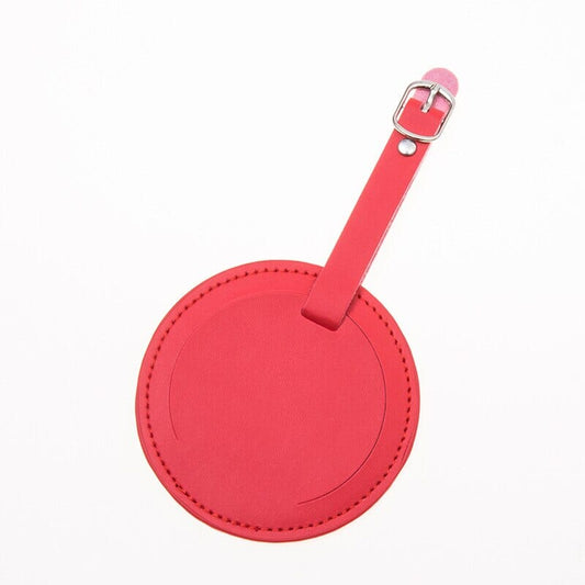 Étiquette de Bagage - Design Voyage en Rouge