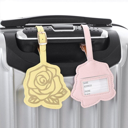 Étiquette de Bagage pour Femme en Rose