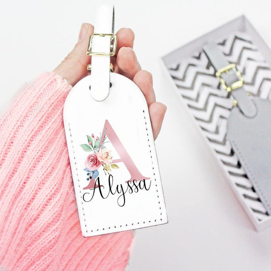 Étiquette Bagage Personnalisée pour Femme - Prénom & Initiale