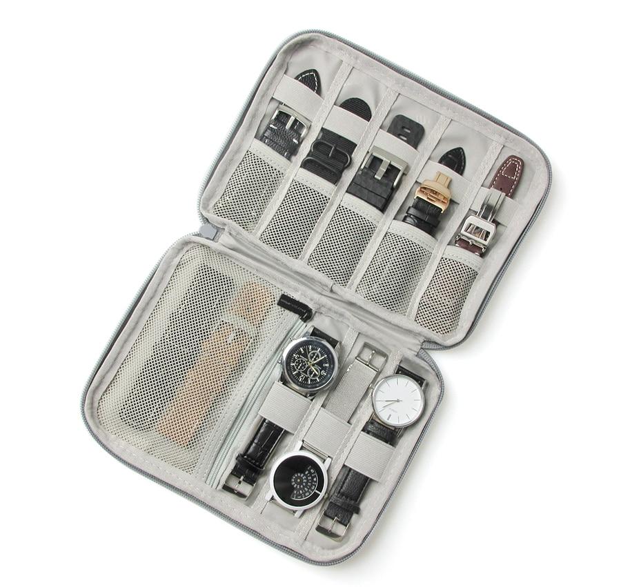 Étui de Voyage pour Montres - TravelBasics Gris (10 Montres)