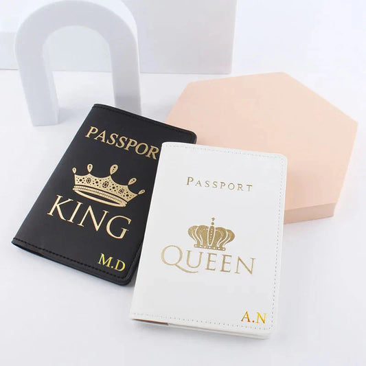 Étui Passeport Couple de Voyage Personnalisé