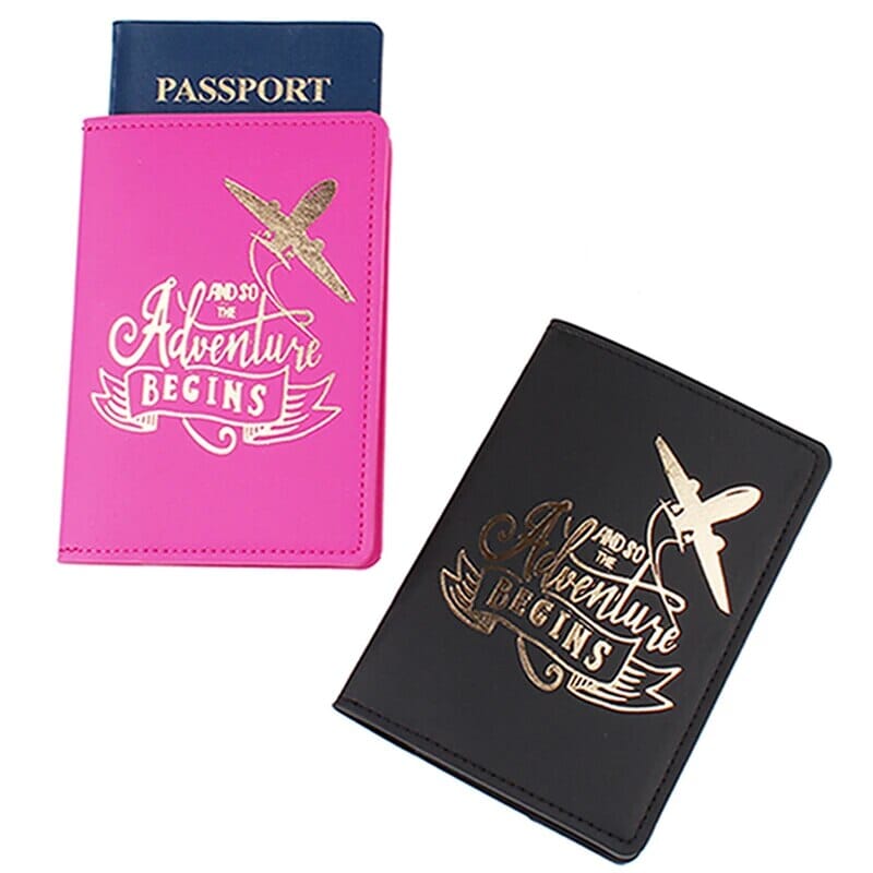Étui Passeport de Voyage Personnalisé - The Adventure Begins