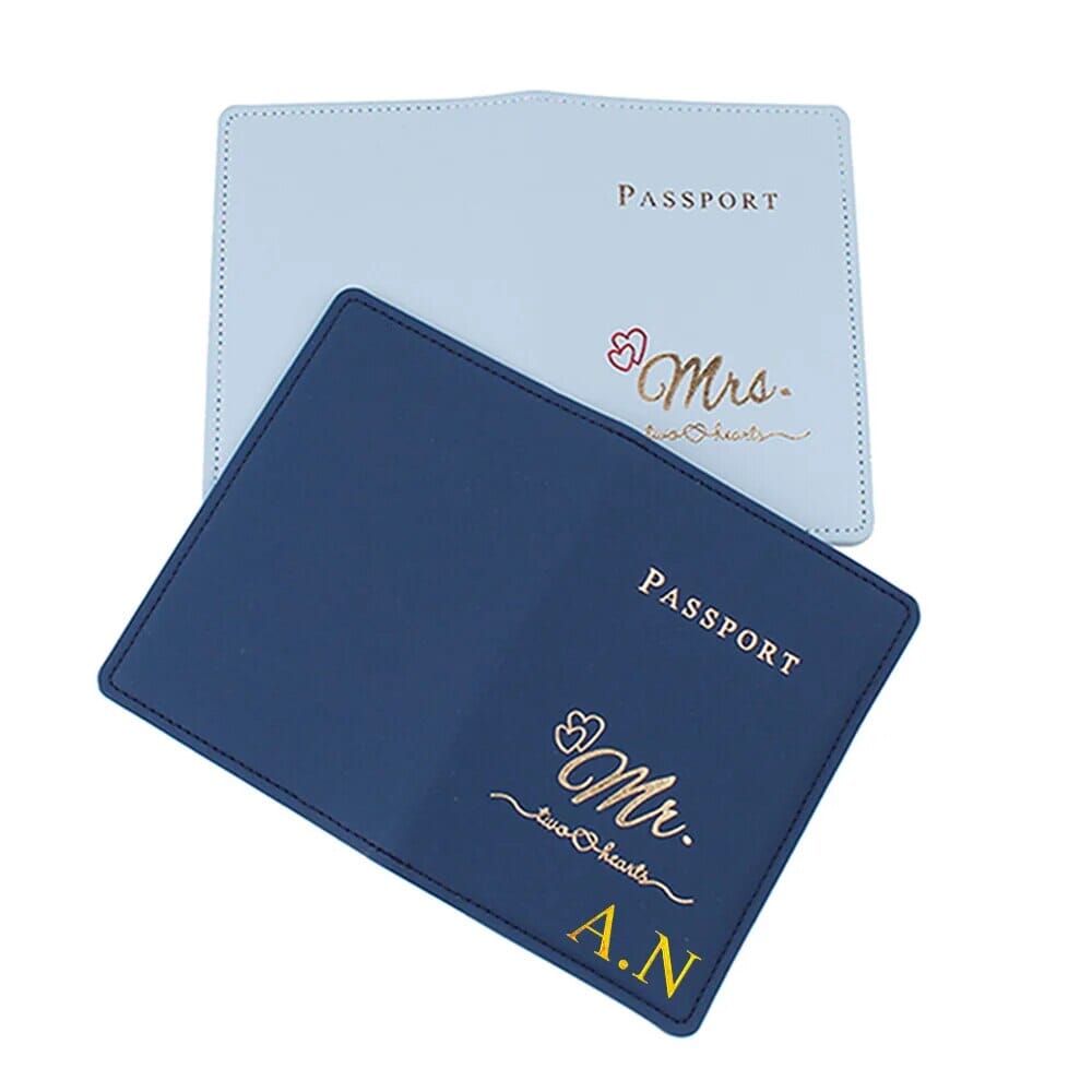 Étui Passeport Personnalisé Couple - Mr & Mrs - Explorer avec Style