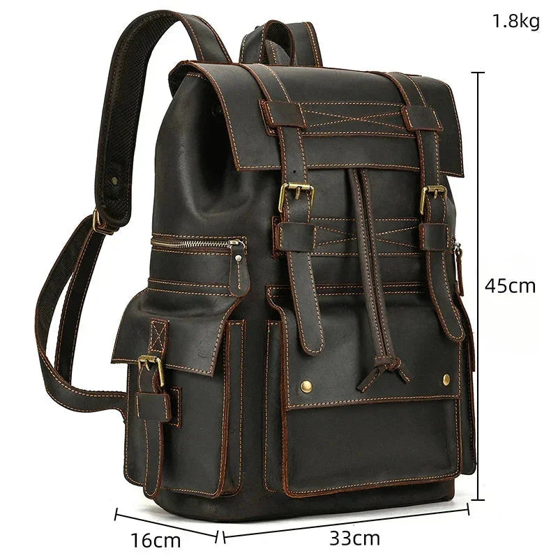 Grand Sac à Dos en Cuir pour Homme