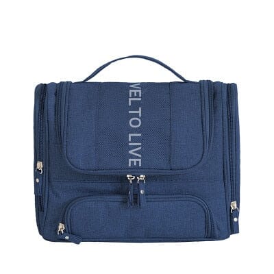 Grande Trousse de Toilette Voyage à Suspendre (Bleu Marine)