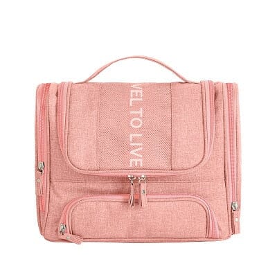 Grande Trousse de Toilette à Suspendre - Travel & Live (Rose)