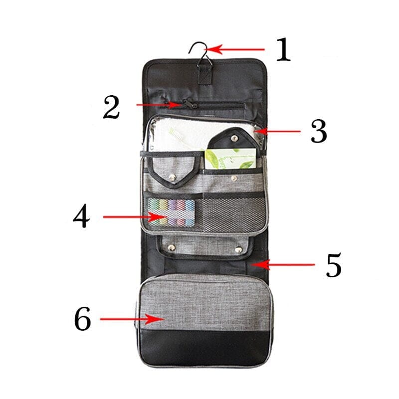 Trousse de Voyage pour Homme - À Suspendre & Pliable