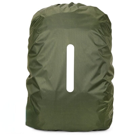 Housse de Pluie Sac à Dos Kaki Explorateur (Bande Réfléchissante)