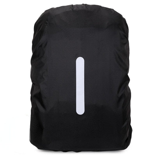 Housse de Pluie pour Sac à Dos Noir (avec Bande Réfléchissante)