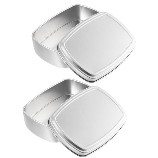 Set de 2 Boîtes à Savon de Voyage en Aluminium