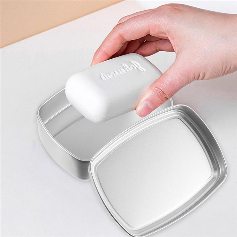 Set de 2 Boîtes à Savon de Voyage en Aluminium