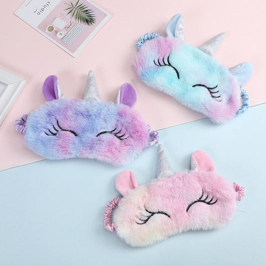 Masque de Sommeil Licorne Peluche - Édition Voyage