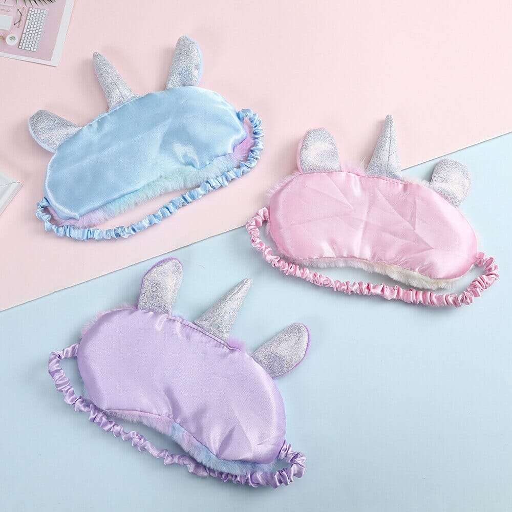 Masque de Sommeil Licorne Peluche - Édition Voyage