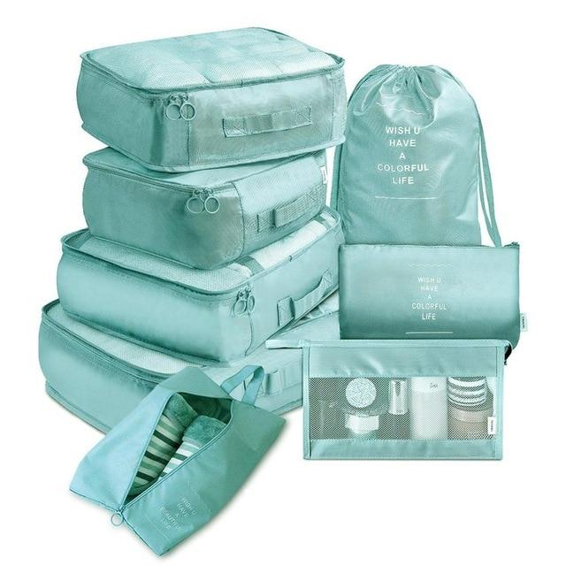 Valises Colorful Life (Set de 8, Turquoise)