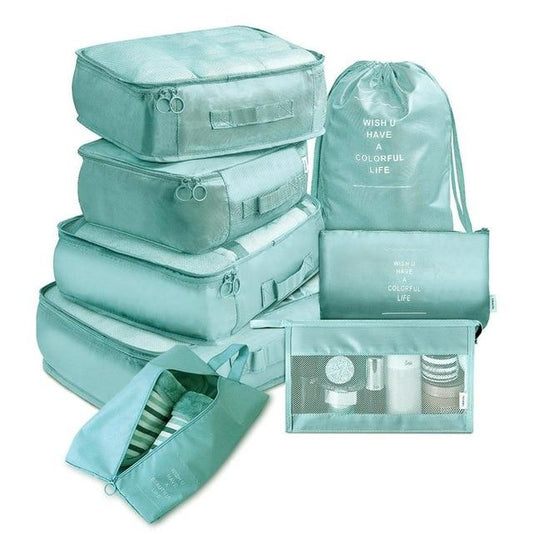 Valises Colorful Life (Set de 8, Turquoise)