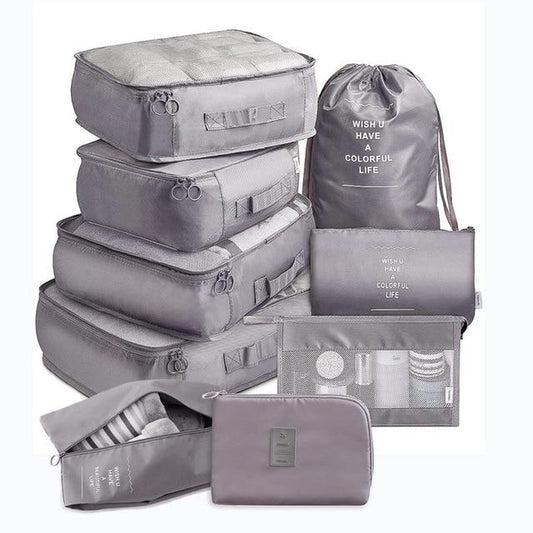 Valise Colorful Life (Set de 9, Gris)