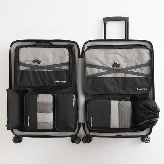 Organisateurs de Valise Dream Travel (Ensemble de 7 pièces, Noir)