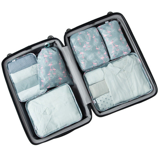 Organisateurs de Valise Flamingo - Ensemble de 6