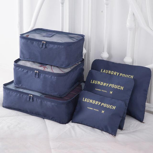 Valise Organizers - Laundry Pouch (Ensemble de 6, Bleu Marine)
