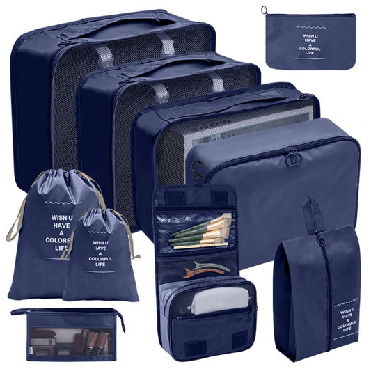 Agence de Valise - Ensemble de 10 Pochettes (Bleu Marine)