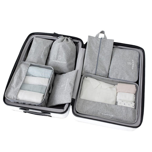 Valise Organizers - Travel with Style (Set de 7, Gris)