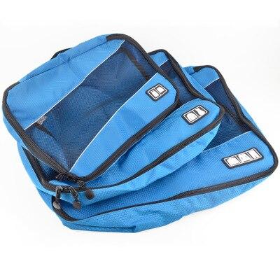Organisateurs de Valise - TravelBasics (Pack de 3, Bleu Ciel)