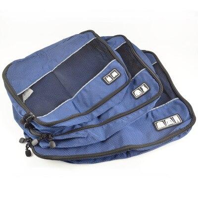 Organisateurs de Valise - TravelBasics (Ensemble de 3, Bleu Marine)