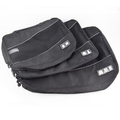 Organisateurs de Bagage - TravelBasics (Set de 3, Noir)
