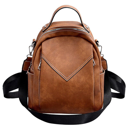 Petit Sac à Dos Femme Marron Vintage - Collection Exploratrice