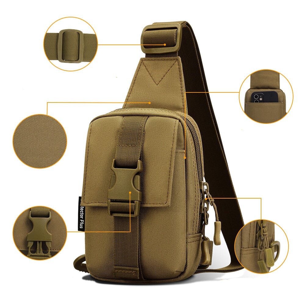 Petit Sac de Poitrine Militaire Voyageur Homme