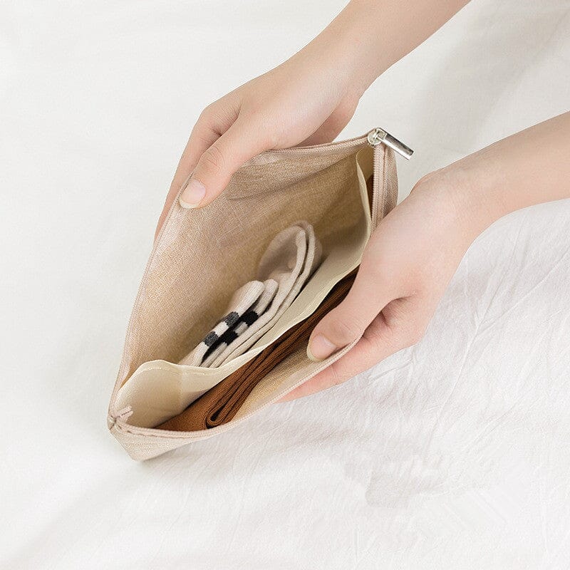 Pochette Voyage pour Sous-Vêtements - To Travel To Live (Beige)