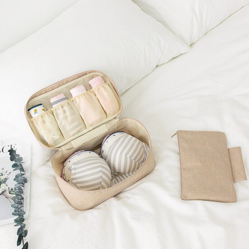 Pochette Voyage pour Sous-Vêtements - To Travel To Live (Beige)