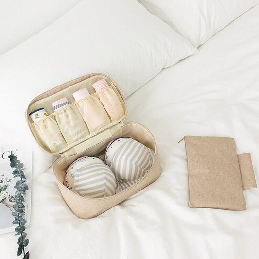 Pochette Voyage pour Sous-Vêtements - To Travel To Live (Beige)