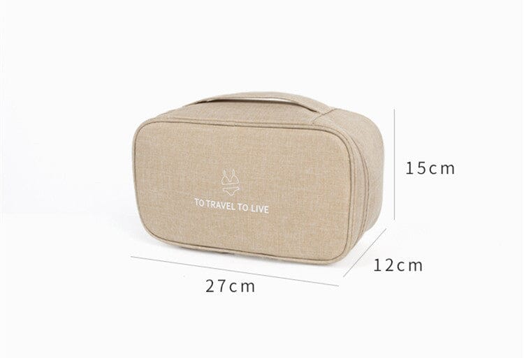 Pochette Voyage pour Sous-Vêtements - To Travel To Live (Beige)