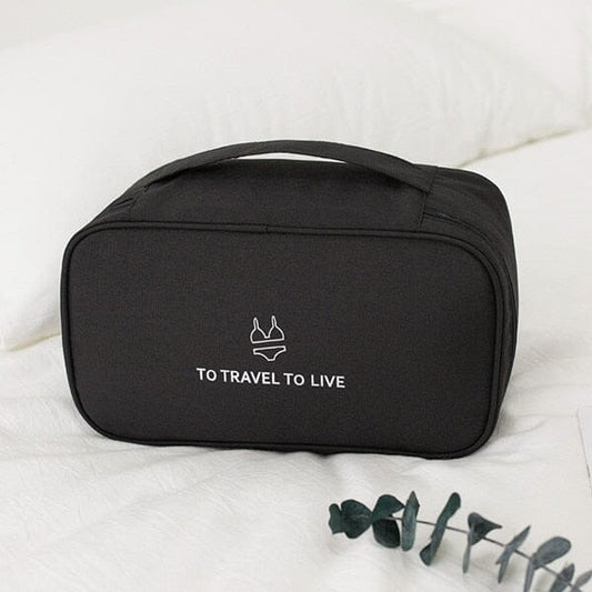 Pochette de Voyage pour Sous-Vêtements To Travel To Live (Noir)