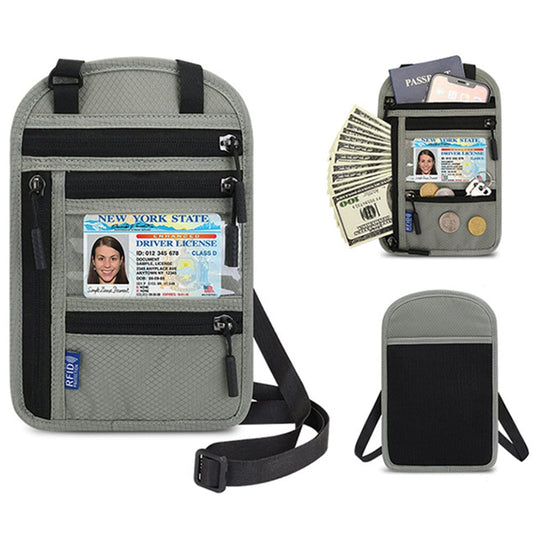 Pochette Tour de Cou Voyage pour Billets et Documents (RFID)
