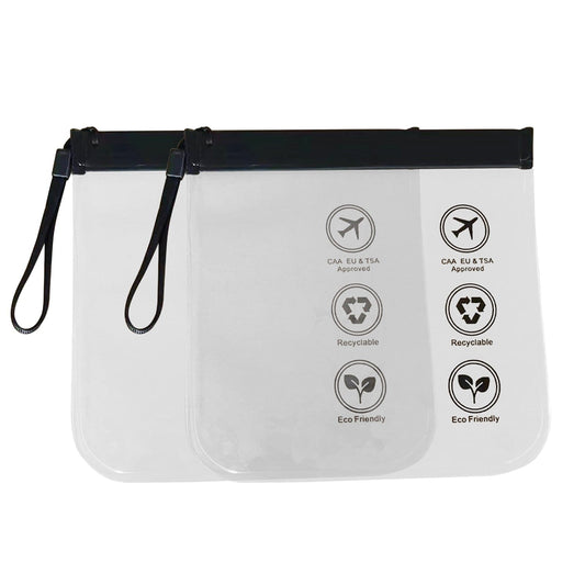 Pochettes de Voyage Liquide Avion Transparentes (Lot de 2)