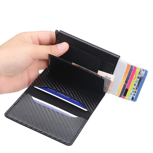 Porte-Cartes RFID Homme - Style Carbone